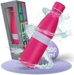 Boddels Trinkflasche 500ml mit rutschfestem Griff, Isolierflasche f&uuml;r Outdoor,