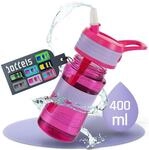 boddels Kinder Trinkflasche mit Strohhalm und rutschfestem Griff | 400 ml 