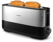Philips Langschlitztoaster, Edelstahl, Schwarz