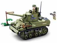 Sluban Klemmbausteine WWII - Leichter All. Panzer (344 Teile)[M38-B0856], Spielset,