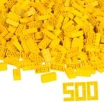 Simba 104118917 - Blox, 500 gelbe Bausteine f&uuml;r Kinder ab 3 Jahren, 8er Steine, im