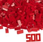 Simba 104118922 - Blox, 500 rote Bausteine f&uuml;r Kinder ab 3 Jahren, 8er Steine, im