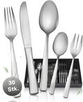 R&Ouml;SLE ELEGANCE Besteck Set f&uuml;r 6 Personen &ndash; 30-teiliges Hochglanzpoliertes