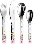 Puresigns Kinderbesteck ONE Nelia Prinzessin Edelstahl 4-teilig (Messer, Gabel &