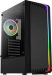 Aerocool Bionic RGB ATX Mid Tower Case, Tempered Glass Side Panel + 1x 12cm RGB Fan,