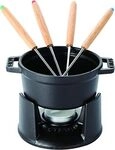 STAUB Fondueset klein inkl. 4 Fonduegabeln, 10 cm, 0,25 l, Gusseisen,