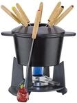 Spring KP2894516016 Grenoble Fondue-Garnitur, 18/8 Edelstahl 16 cm, Schwarz