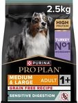 Pro Plan Grain Free Medium und Large Adult Sensitive Digestion, Hundefutter trocken,
