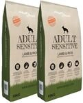 vidaXL 2x15kg Hundefutter Adult Sensitive Lamb & Rice 30kg Hunde Trockenfutter