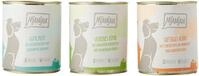 MjAMjAM - Premium Nassfutter f&uuml;r Hunde - Mixpaket I - Huhn & Ente, Rind, Pute, 6er