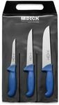 DICK 8255300 Messer-Set 3T Ergo Grip, Stahl, Blau, 48 x 22 x 1.8 cm, 3-Einheiten