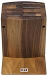 KAI Shun traditioneller Messerblock aus Holz - Premiumqualit&auml;t Walnuss - Platz f&uuml;r