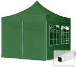 TOOLPORT 3x3m Pavillon Faltpavillon Klappzelt inkl. 4 Seitenteile Stahl Faltzelt