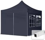 TOOLPORT 3x3m Pavillon Faltpavillon Klappzelt inkl. 4 Seitenteile Stahl Faltzelt