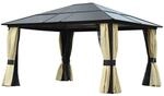 Outsunny Luxus Pavillon Gartenpavillon Alu Partyzelt Gartenzelt mit