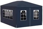 vidaXL Partyzelt 3x4m Blau Gartenzelt Zelt Festzelt Bierzelt Pavillon Garten