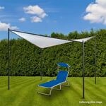 Garten Pavillon Gartenpavillon &Uuml;berdachung Sonnenschutz wei&szlig; wasserdicht 3,5x3,5 m