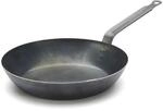 De Buyer Coupe Lyonnaise Bratpfanne Blau Metall, schwarz, Diam&egrave;tre 24