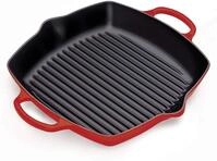 LE CREUSET Signature Hohe quadratische Grillpfanne aus Gusseisen mit Hilfsgriff, f&uuml;r