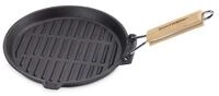Echtwerk Grillpfanne aus Gusseisen und Emaille-Beschichtung 24cm, abnehmbarer