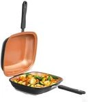 LIVINGTON Black Doubletta - Wendepfanne - Kochen, Braten, Backen, Grillen -...