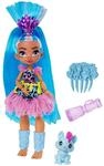 Mattel Cave Club GNL86 - Tella Puppe (20,32-25,4 cm, blaues Haar) bewegliche