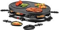 Unold 48795 RACLETTE Gourmet, 1200W, f&uuml;r bis zu 8 Personen, Antihaftbeschichtete