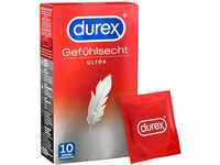 Durex Gefühlsecht Ultra Kondome – 20 % dünnere Kondom-Spitze, befeuchtet,