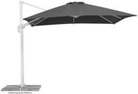 Schneider Sonnenschirm Rhodos Twist Bianco, anthrazit, 300 x 300 cm quadratisch,