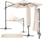 tectake&reg; Ampelschirm Sonnenschirm gro&szlig; mit Schutzh&uuml;lle, &Oslash; 300 cm,