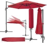 tectake&reg; Ampelschirm Sonnenschirm gro&szlig; mit Schutzh&uuml;lle, &Oslash; 300 cm,