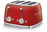 Smeg, Toast 4x4 TSF03RDEU, 4 F&auml;cher f&uuml;r 4 Scheiben, 6 Stufen vergoldet,