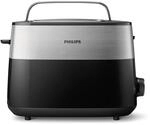 Philips Toaster &ndash; 2 Toastschlitze, 8 Stufen, Br&ouml;tchenaufsatz, Auftaufunktion,