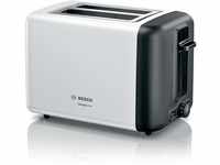 Bosch Kompakt Toaster DesignLine TAT3P421DE, integrierter Edelstahl-Brötchenaufsatz,