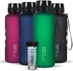 720&deg;DGREE Trinkflasche 1,5l uberBottle softTouch +Fr&uuml;chtebeh&auml;lter - BPA-Frei -