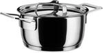 Alessi A di POTS&Pans Kasserolle mit Zwei Griffen aus Edelstahl, Silber