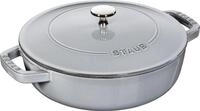 STAUB Schmorpfanne, Chistera Br&auml;ter, 24 cm, 2,5 L, Induktionsgeeignet, Aroma-Regen,