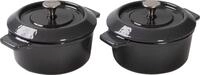 WOLL &ndash; Iron Mini-Kasserolle &Oslash; 10 cm grau im 2er Set mit Deckel &ndash; Induktion