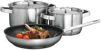AEG 3 teiliges Koch- und Brat-Set A3SS / 1 x Bratpfanne / 2 x T&ouml;pfe / massiver