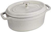 STAUB 11023107 &ndash; Schmortopf aus Gusseisen mit ovalen Pfoten, 23 cm, Wei&szlig;,