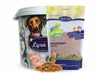Lyra Pet® | 5 kg Mehlwürmer getrocknet + 30 L Tonne | Proteinreiches...