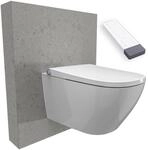 Bernstein Dusch-WC PRO+ 1104 Wei&szlig; &ndash; sp&uuml;lrandloses, eckiges H&auml;nge-WC mit