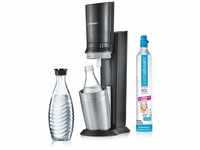 SodaStream Crystal 2.0 Aktionspack Wassersprudler, Titan, inkl. 3 Glasflaschen
