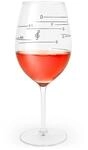 Donkey Products Glass of Music Weinglas mit Tonleiter Aufdruck aus Glas, 560 ml,