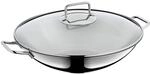 WMF Macao Wok Induktion 2-teilig, Wokpfanne 36 cm mit Glasdeckel, Wok f&uuml;r Induktion,