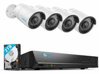 Reolink 5MP Überwachungskamera Aussen Set, Videoüberwachung mit 8CH 2TB HDD...