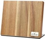 Oleio Magnetischer Messerblock - K&uuml;chen Organizer aus Akazienholz mit Magnetleiste