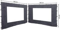 2 Seitenteile mit PE Fenster 300x197cm f&uuml;r Rank Pavillon 3x3m Seitenwand...
