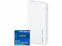 Xlayer Zusatzakku Powerbank Smartphones/Tablets (20000mAh, Weiß)