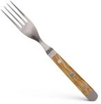 G&Uuml;DE Solingen - Tafelgabel geschmiedet, 9 cm, Olivenholz, ALPHA OLIVE, Doppelkropf,